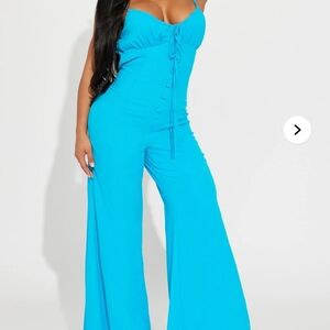 Fashion Nova Vibrant Blue Jumpsuit